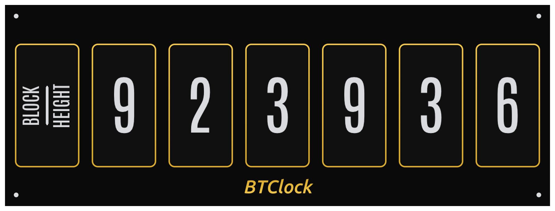 Block height — white on black