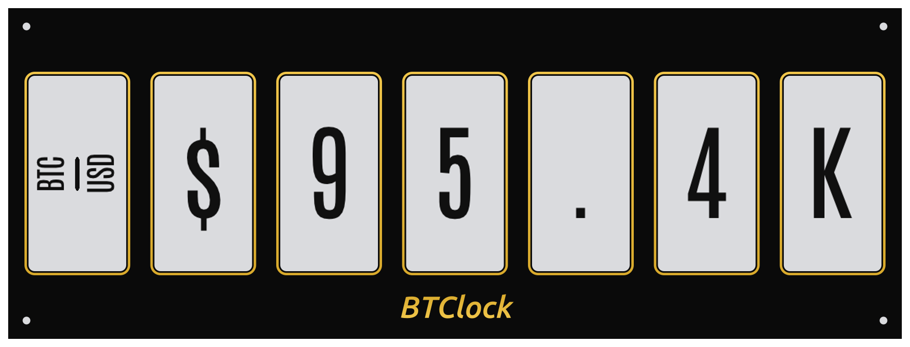 BTC ticker — suffix mode